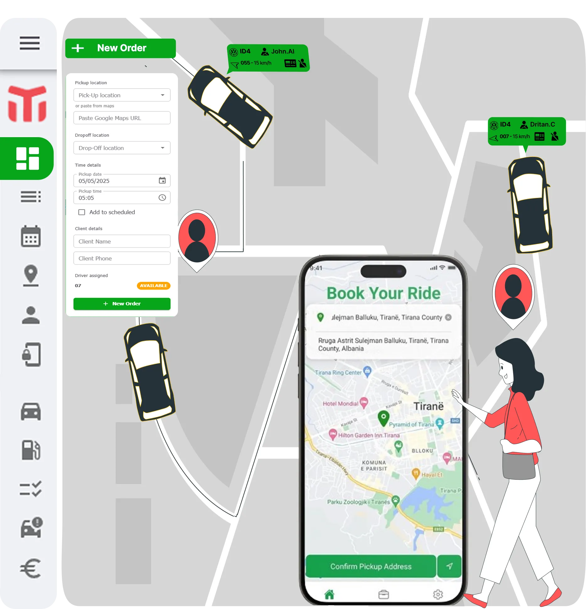 Taxi Client App for easy booking and order tracking